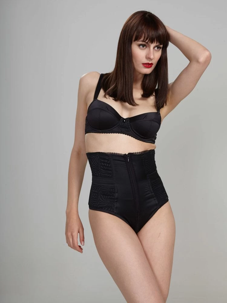 Satin Taillen-Slip GILIAN DOLLY Schwarz Von Cadolle 4 Satin Taillen-Slip GILIAN DOLLY Schwarz Von Cadolle – Bild 2