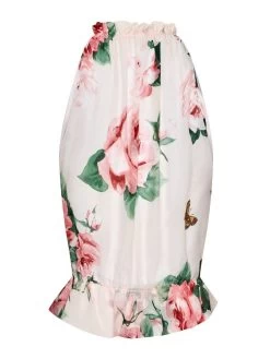 Seide Top OLIVIA BALI Rosa Geblümt Von Cadolle -Modische Unterwäsche 3316dif top rose olivia soie bali 3