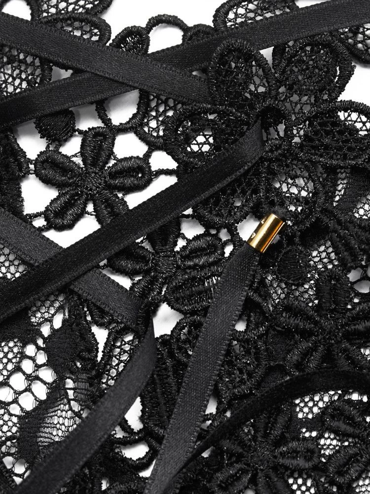 Lingerie Kleid OPERA CARMEN Spitze Schwarz Von Cadolle 7 Lingerie Kleid OPERA CARMEN Spitze Schwarz Von Cadolle – Bild 5