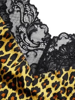 Seide Teddy BODYSHIRT PANTHERE Gold-schwarz Von Cadolle 11 Seide Teddy BODYSHIRT PANTHERE Gold-schwarz Von Cadolle -Modische Unterwäsche 4097e bodyshirt soie panthere leo print cadolle 4