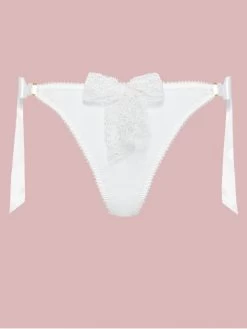 Satin Culotte GEISHA Mit Schleifen Von Cadolle -Modische Unterwäsche 4500ba culotte geisha satin wei cadolle 1 4 1