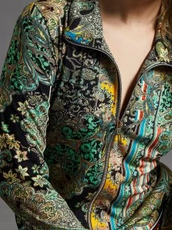 Jersey Freizeitanzug 2tlg. CHATEAU DE VERSAILLES Grün Schwarz Von Fürstenberg -Modische Unterwäsche anzug print 50304735 50304768 schwarz bunt fuerstenberg 2