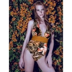 Träger Badeanzug ELUDER Tropischer Print Von Nicole Olivier