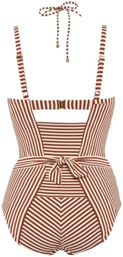 Badeanzug HOLI VINTAGE Gestreift Von Marlies Dekkers -Modische Unterwäsche badeanzug holi vintage rot creme 18185 marlies dekkers 2