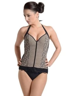 Neckholder Badeanzug CAYMAN Schwarz-nude Von Je Suis -Modische Unterwäsche badeanzug nude schwarz je suis 1