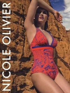 Träger Badeanzug MATOU Koralle-lila Von Nicole Olivier 9 Träger Badeanzug MATOU Koralle-lila Von Nicole Olivier -Modische Unterwäsche badeanzug rot lila matou nicole olivier 2