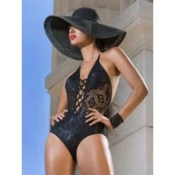 Neckholder Badeanzug BLACK DIAMOND Von Cotton Club Mare