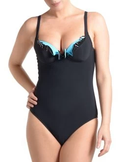 Träger-Badeanzug RHODA Schwarz-türkis Von Je Suis 7 Träger-Badeanzug RHODA Schwarz-türkis Von Je Suis -Modische Unterwäsche badeanzug schwarz tuerkis je suis 2 1