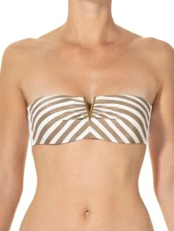 Bandeau-Bikini TAORMINA Weiß-gold Von Ritratti Mare -Modische Unterwäsche bandeau bikini taormina weiss gold 71998 ritratti mare 3