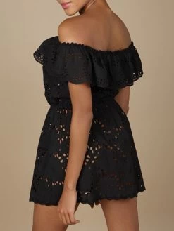 Baumwolle Lochspitze Sommerkleid GLADYS Schwarz Von Marjolaine 10 Baumwolle Lochspitze Sommerkleid GLADYS Schwarz Von Marjolaine -Modische Unterwäsche baumwolle lochspitze sommerkleid gladys 7gla0201 schwarz marjolaine 1