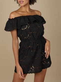 Baumwolle Lochspitze Sommerkleid GLADYS Schwarz Von Marjolaine 9 Baumwolle Lochspitze Sommerkleid GLADYS Schwarz Von Marjolaine -Modische Unterwäsche baumwolle lochspitze sommerkleid gladys 7gla0201 schwarz marjolaine 2