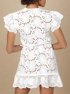 Baumwolle Lochspitze Tunika GLADYS Naturweiß Von Marjolaine -Modische Unterwäsche baumwolle lochspitze tunika gladys 7gla0202 naturweiss marjolaine 1