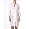 Morgenmantel CAROLA Weiß Aus Modal-Baumwolle Von Imec -Modische Unterwäsche baumwolle modal morgenmantel carola weiss 69948 imec