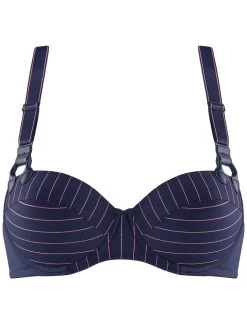 Balconette BH GLORIA STYLE Maritime Blue + Shocking Pink C-Cup Von Marlies Dekkers -Modische Unterwäsche bh blau pink 19790 gloria marlies dekkers