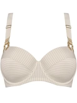 Balconette BH GLORIA STYLE Pristine Gold D-Cup Von Marlies Dekkers -Modische Unterwäsche bh creme gold gestreift 195401 gloria marlies dekkers
