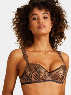 BH SENSORY ILLUSION Von Aubade X Iris Van Herpen -Modische Unterwäsche bh halbschale gold schwarz rcf14 sensory illusion aubade 4