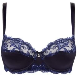 Seiden BH SPLENDEUR SOIE Von Lise Charmel 38 Seiden BH SPLENDEUR SOIE Von Lise Charmel -Modische Unterwäsche bh halbschale seide acc3080d dunkelblau 5276 splendeur soie lise charmel 2