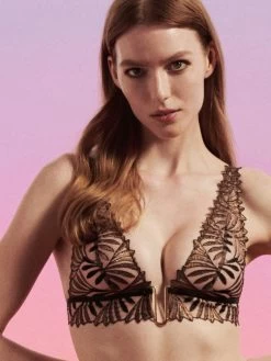 Bralette SENSORY ILLUSION Von Aubade X Iris Van Herpen -Modische Unterwäsche bh triangel bralette gold schwarz rc10b sensory illusion aubade 2 1
