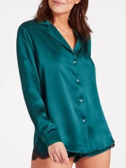 100% Seide Bluse TOI MON AMOUR Klassische Farben Von Aubade -Modische Unterwäsche bluse gr n seide toi mon amour qs44 emeraude aubade 3 6 1