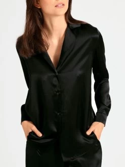 100% Seide Bluse TOI MON AMOUR Klassische Farben Von Aubade -Modische Unterwäsche bluse schwarz seide toi mon amour qs44 noir aubade 3 1 1