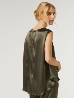 Seidentop BIANCA Von Vivis -Modische Unterwäsche blusentop seide v00391 bianca army khaki vivis