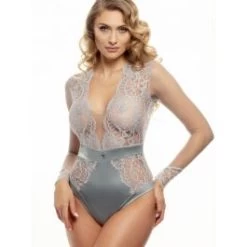 Langarm Body Tüll Spitze Und Strass MARLENE Prelude Milano