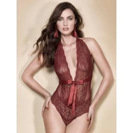 Spitze Body ROSALIE Weinrot Von Escora 3 Spitze Body ROSALIE Weinrot Von Escora