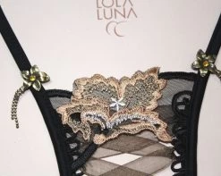Lola Luna String BOMBAY Schwarz-beige 14 Lola Luna String BOMBAY Schwarz-beige -Modische Unterwäsche bombay detail lola luna micro string