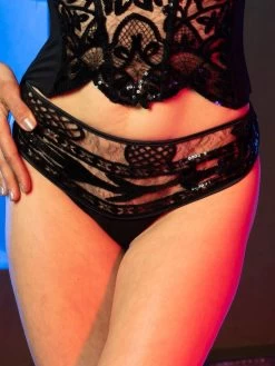 Pailletten Brasiliana Slip NOYON Von RCrescentini Notre Dame -Modische Unterwäsche brasiliana noyon pailletten schwarz notredame rcrescentini 3