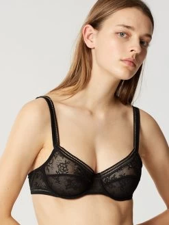 Tüllspitze Bügel-BH MISS LEJABY Von Maison Lejaby -Modische Unterwäsche buegel bh schwarz 16433 miss lejaby maison lejaby 1 1