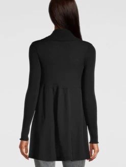 Merino Wolle-Seide CARDIGAN Strickjacke Von Oscalito 17 Merino Wolle-Seide CARDIGAN Strickjacke Von Oscalito -Modische Unterwäsche cardigan lang wolle seide schwarz 3463 oscalito 1