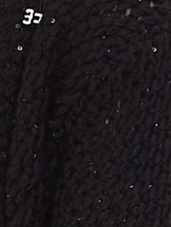 Lang Cardigan WOLLE + PAILLETTEN Schwarz Von Chiara Fiorini -Modische Unterwäsche cardigan schwarz cf1919 chiara fiorini 1 1