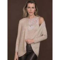 Merinowolle-Seide CARDIGAN Strickjacke Von Artimaglia