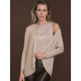 Merinowolle-Seide CARDIGAN Strickjacke Von Artimaglia 3 Merinowolle-Seide CARDIGAN Strickjacke Von Artimaglia