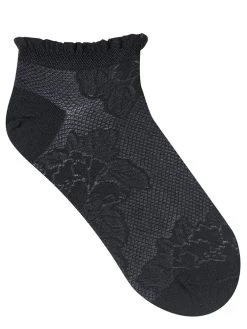 Damen Sneakersocken Blumenmuster Aus 74% Seide Von Bleuforêt -Modische Unterwäsche damen soeckchen seide bleuforet 6103ar5prcrvb schwarz