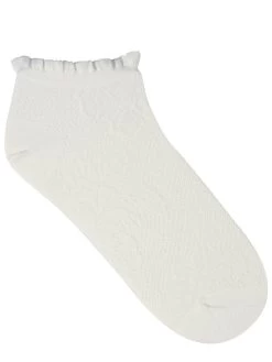 Damen Sneakersocken Blumenmuster Aus 74% Seide Von Bleuforêt -Modische Unterwäsche damen soeckchen seide bleuforet 6103fa4prcrvb weiss