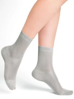 Damen Seidensocken Glatt Aus 100% Seide Von Bleuforêt -Modische Unterwäsche damen soeckchen seide bleuforet 6221dl5rcrvb grau 1