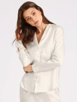 100% Seide Bluse TOI MON AMOUR Klassische Farben Von Aubade -Modische Unterwäsche damenbluse seide qs44 nacre aubade 3 6 1