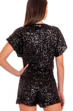 Jumpsuit PAILLETTES Von Pin-Up Stars -Modische Unterwäsche einteiler pb035tu schwarz pailletten pin up stars 4 5