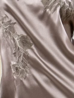 Seta Superior Seiden-Negligé SPLENDIDA Luxus Cotton Club -Modische Unterwäsche farbfeld seide spitze taupe seta superior cotton club 1 2 1 1 1