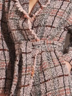 Jacke KUSCHEL BOUCLE Rosa-grau Von Chiara Fiorini 10 Jacke KUSCHEL BOUCLE Rosa-grau Von Chiara Fiorini -Modische Unterwäsche freizeit jacke wolle karo g9631bis grau rosa chiara fiorini 3