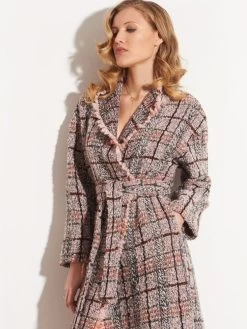 Jacke KUSCHEL BOUCLE Rosa-grau Von Chiara Fiorini 9 Jacke KUSCHEL BOUCLE Rosa-grau Von Chiara Fiorini -Modische Unterwäsche freizeit jacke wolle karo g9631bis grau rosa chiara fiorini 4 1