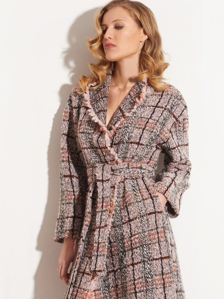 Jacke KUSCHEL BOUCLE Rosa-grau Von Chiara Fiorini 5 Jacke KUSCHEL BOUCLE Rosa-grau Von Chiara Fiorini – Bild 3