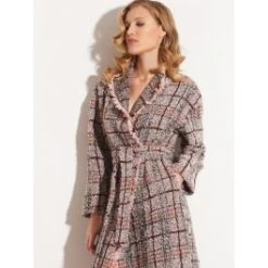 Jacke KUSCHEL BOUCLE Rosa-grau Von Chiara Fiorini