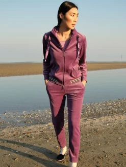 Hausanzug NICKI Mit Glitzer Zwei-teilig Von Chiara Fiorini -Modische Unterwäsche hausanzug mit glitzer lila cf1361 nicki chiara fiorini 2