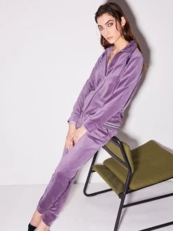 Hausanzug NICKI Mit Glitzer Zwei-teilig Von Chiara Fiorini -Modische Unterwäsche hausanzug mit glitzer malve cf1361 nicki chiara fiorini 1