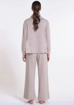 Feinstrick Hausanzug LOUNGE No. 5 Beige Viscose Von Verdiani -Modische Unterwäsche hausanzug viscose feinstrick beige 8808 loungewear verdiani 2