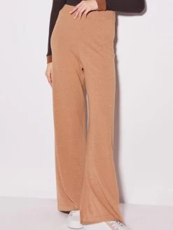 Weite WOLLMIX Lounge-Hose Von Chiara Fiorini -Modische Unterwäsche hose weit wollmix camel cf1335 chiara fiorini 6 1