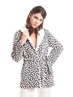 Jacke HEARTS Schwarz-weiß Von Fiori Di Chiara -Modische Unterwäsche jacke creme schwarz fc9128 chiara fiorini 1