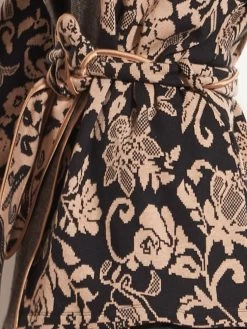 Jacke JACQUARD Schwarz-zimt Von Chiara Fiorini -Modische Unterwäsche jacquard g9611 schwarz beige chiara fiorini